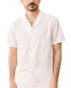 Marine Layer Eyelet Regular Fit Camp Shirt In White