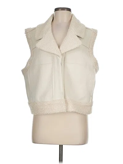 Pre-owned Marine Layer Faux Fur Vest In Ivory