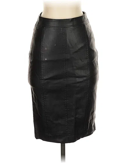 Pre-owned Marine Layer Faux Leather Skirt In Black
