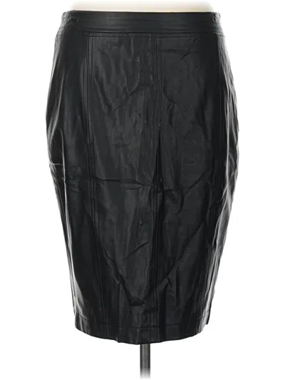 Pre-owned Marine Layer Faux Leather Skirt In Black