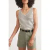 Marine Layer Finley Stripe Sweater Tank In Black/white Stripe