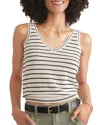 Marine Layer Finley Stripe Sweater Tank In Black Stripe