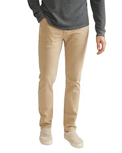 Marine Layer Five Pocket Twill Pants In Khaki