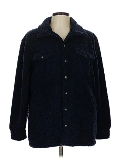 Pre-owned Marine Layer Fleece Jacket In Blue