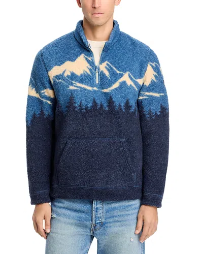 Marine Layer Fleece Pullover In Blue