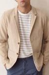 Marine Layer Flex Terry Blazer In Brown