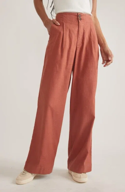 Marine Layer Flora High Waist Pants In Brown