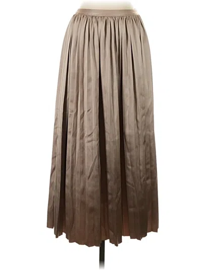 Pre-owned Marine Layer Formal Skirt In Brown