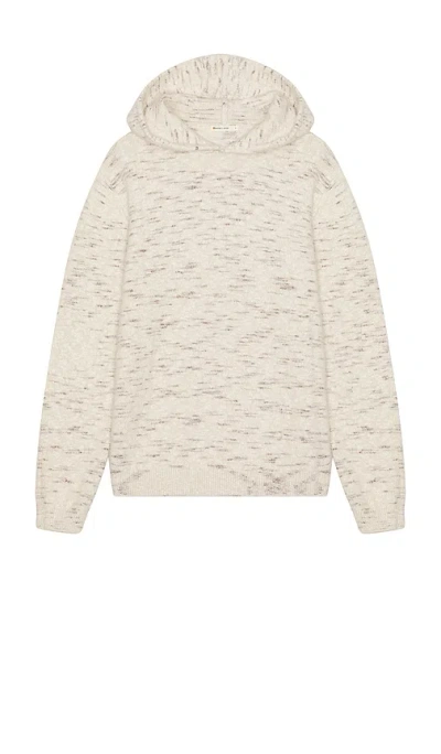 Marine Layer Fuzzy Sweater Hoodie In Neutral