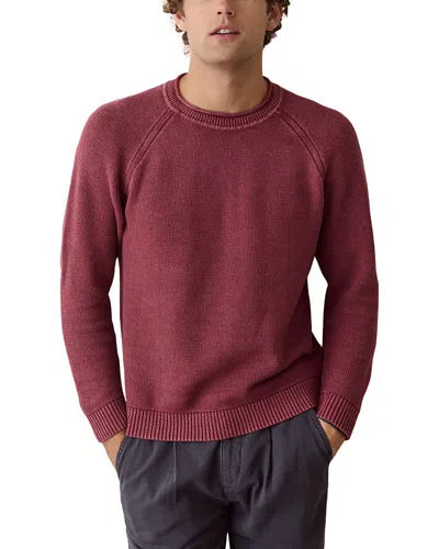 Marine Layer Garment Dye Roll Neck Sweater In Burgundy