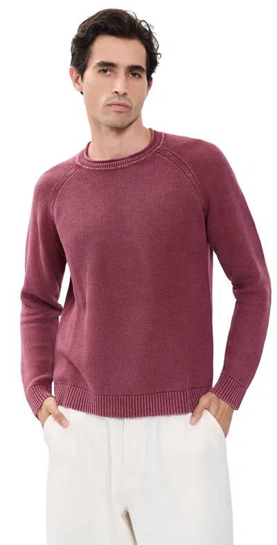 Marine Layer Garment Dye Roll Neck Sweater Cabernet