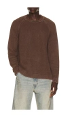 Marine Layer Garment Dye Roll Neck Sweater In Java