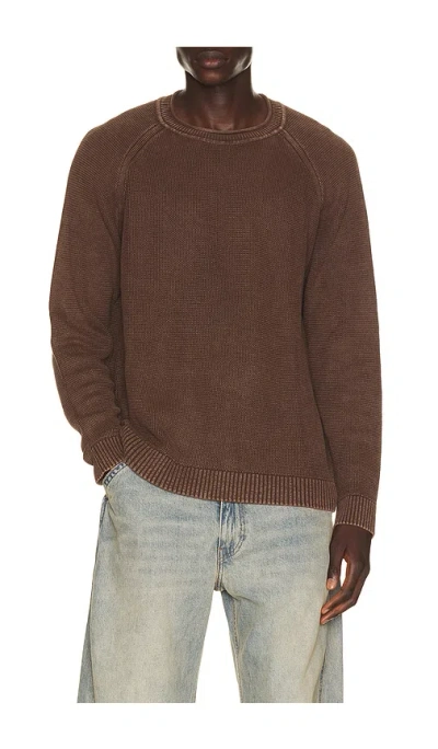 Marine Layer Garment Dye Roll Neck Sweater In Java
