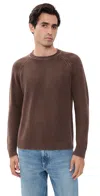 Marine Layer Garment Dye Roll Neck Sweater Java In Java