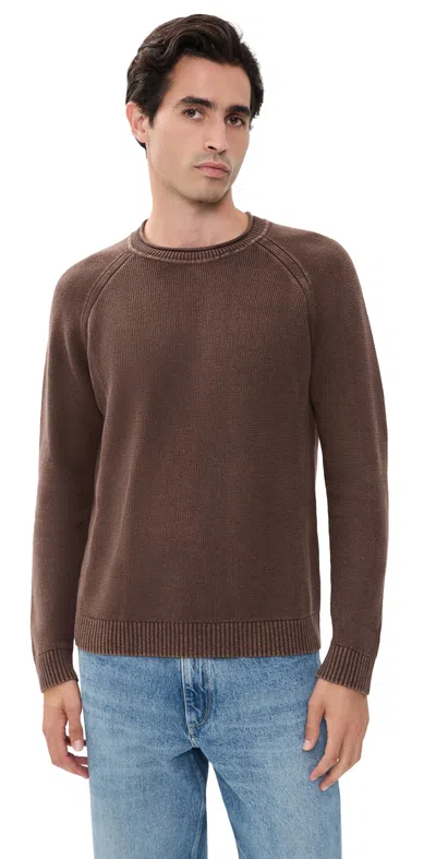 Marine Layer Garment Dye Roll Neck Sweater Java