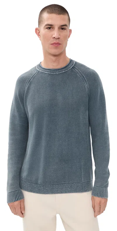 Marine Layer Garment Dye Roll Neck Sweater Mood Indigo