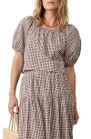 Marine Layer Gia Gingham Pima Cotton Top In Multi