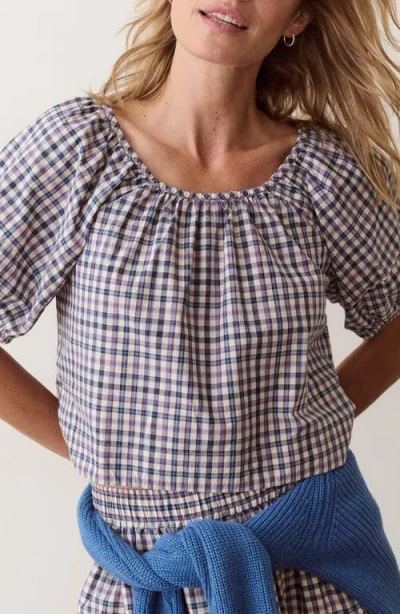 Marine Layer Gia Pima Cotton Poplin Top In Multi