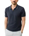 Marine Layer Greyson Regular Fit Short Sleeve Sweater In Blue