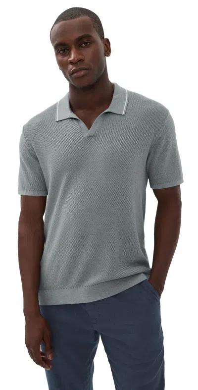 Marine Layer Greyson Sweater Polo Slate In Gray