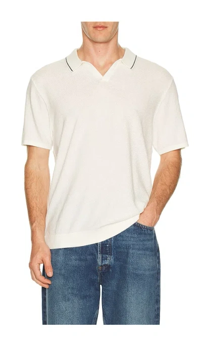 Marine Layer Greyson Sweater Polo In White