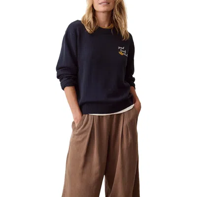 Marine Layer Hadley Crewneck Sweater In Twilight