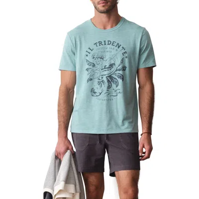 Marine Layer Hemp & Cotton Graphic T-shirt In Blue