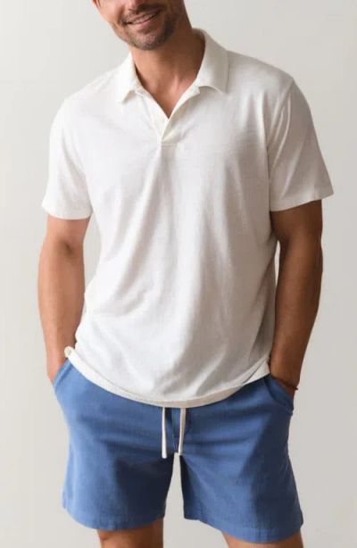 Marine Layer Hemp & Cotton Resort Polo In White