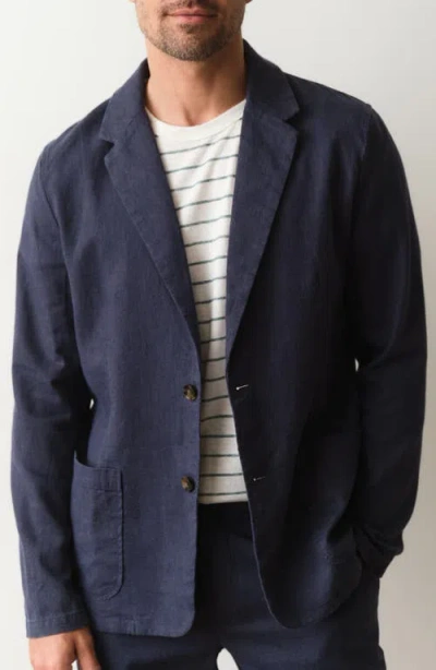 Marine Layer Hemp Blend Blazer In Blue