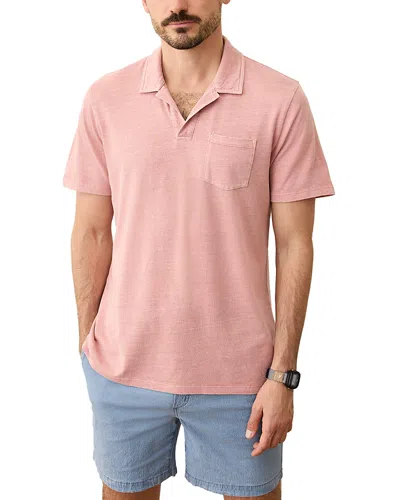 Marine Layer Hemp Cotton Resort Polo In Pink