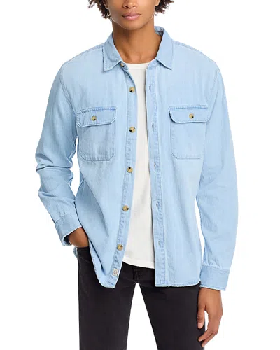 Marine Layer Humboldt Field Button Front Shirt In Light Wash