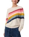Marine Layer Icon Crewneck Pullover Sweater In Oatmeal Rainbow