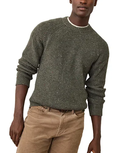 Marine Layer Inverness Rib Crewneck Sweater In Green