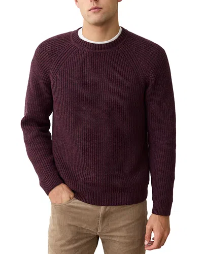 Marine Layer Inverness Rib Crewneck Sweater In Purple