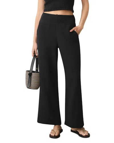 Marine Layer Isla Double Cloth Pants In Black