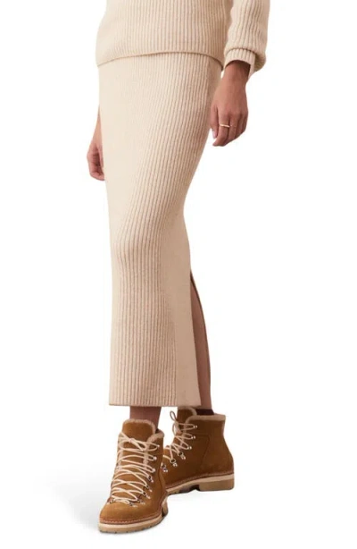 Marine Layer Isla Midi Sweater Skirt In Cream