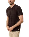 Marine Layer Jacquard Crewneck Tee In Brown