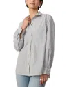 Marine Layer Abbey Stripe Cotton Poplin Button-up Shirt In Navy Stripe