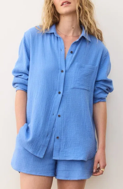 Marine Layer Jane Double Cloth Cotton Gauze Button-up Shirt