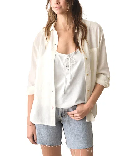 Marine Layer Jane Relaxed Shirt In White