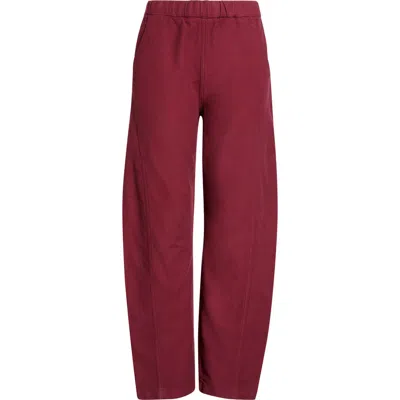 Marine Layer Jessie Barrel Leg Pants In Crimson