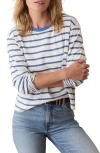 Marine Layer Juno Striped Double Knit Long Sleeve T-shirt In Multi