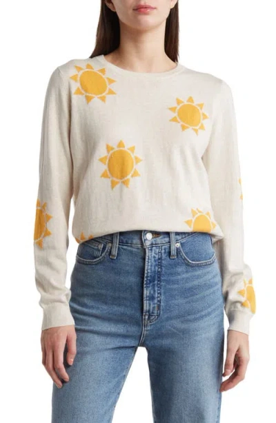 Marine Layer Kai Print Sweater In Sun Print