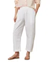 Marine Layer Kyra Straight Leg Poplin Pants In White