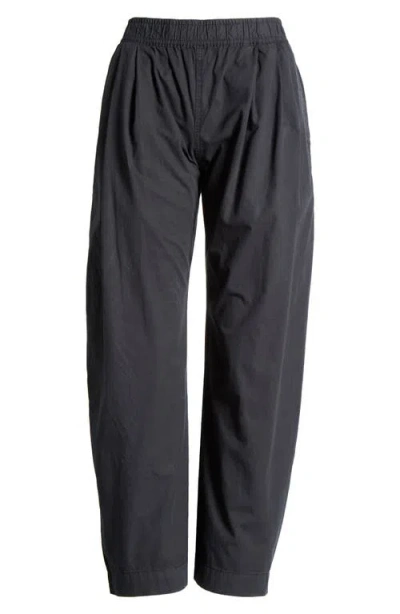 Marine Layer Kyra Pull-on Poplin Barrel Pants In Black