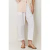 Marine Layer Kyra Straight Leg Poplin Pants In White