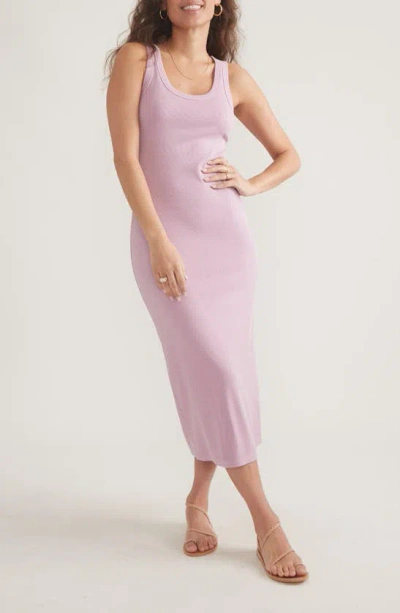 Marine Layer Lexi Daytime Midi Tank Dress In Lavender Mist