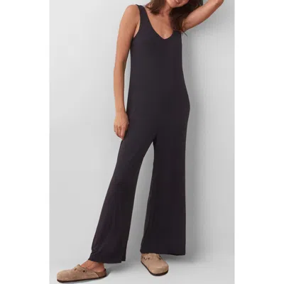 Marine Layer Lexi Rib Lounge Jumpsuit In Navy
