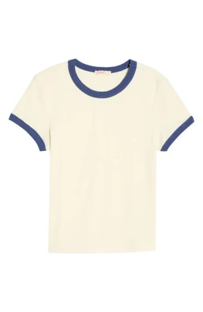 Marine Layer Lexi Rib Ringer T-shirt In White