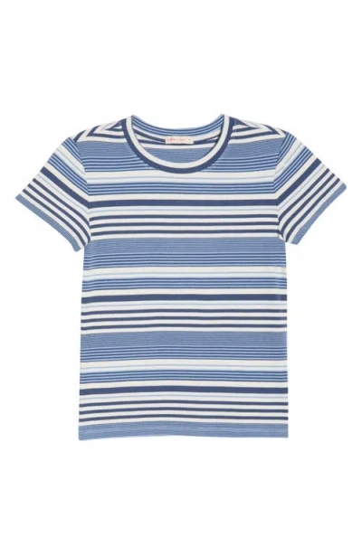 Marine Layer Lexi Rib Stripe Sun-in Crewneck T-shirt In Multi